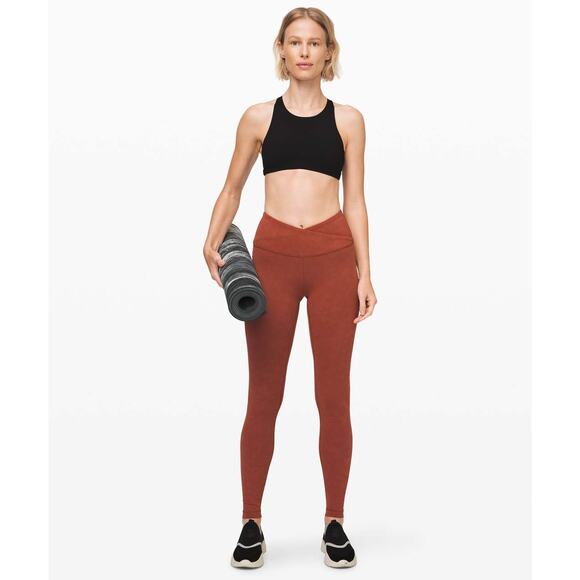 Lululemon Always On High-Rise Tight 28" Size 4 EUC Sky Wash Print Rustic Clay - Picture 5 of 9